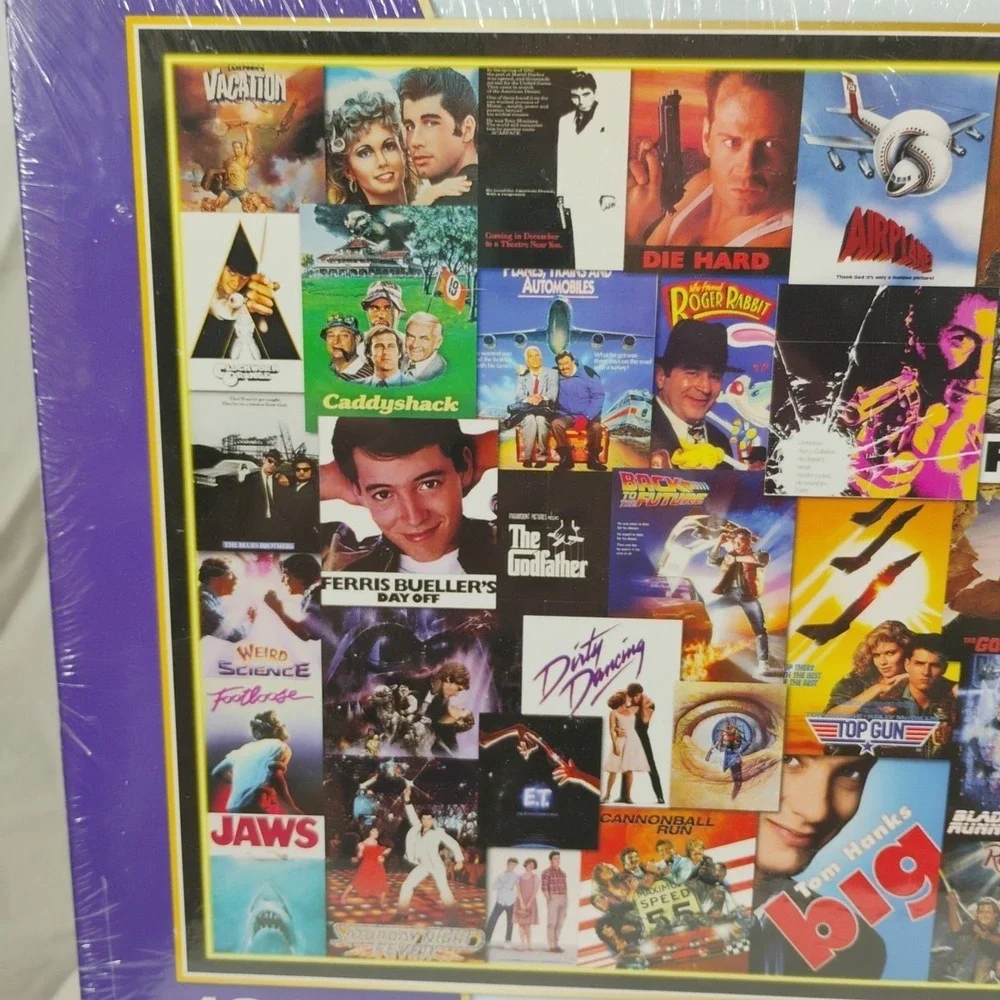 Springbok GOING TO THE MOVIES 1000 PC Puzzle Vintage 80s Movies Collage SEALED